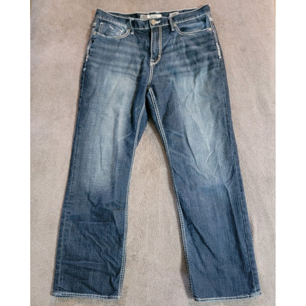 BKE Buckle Men's Seth Straight Leg Jeans Medium Wash Nice Fade Size 36R